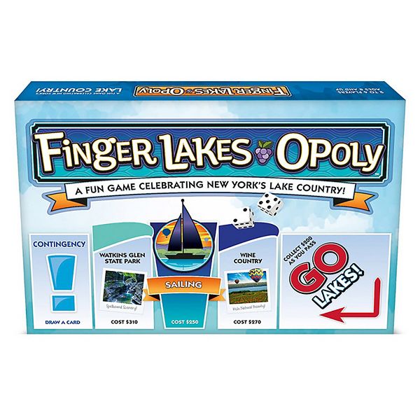 Late For The Sky: Finger Lakes-Opoly - Themed Family Board Game Late For The Sky