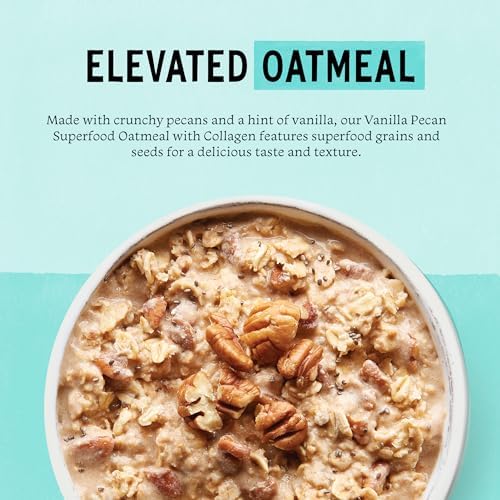 Purely Elizabeth Collagen Oatmeal, Vanilla Pecan, Made with Organic Oats, Amaranth, Quinoa, and Chia Seeds, Gluten-Free, Non-GMO (8oz Bag) Purely elizabeth.