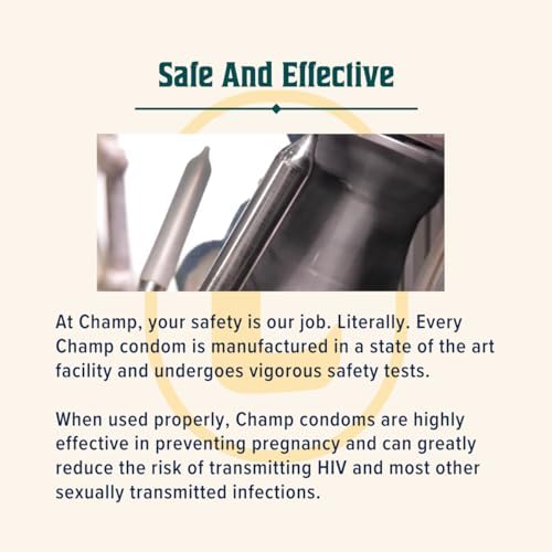 Champ | Ribbed Condoms | Lubricated Latex Condoms - 100% Natural Latex - Fragrance and Paraben-Free | 12-Count Champ