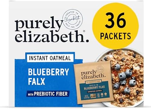 Purely Elizabeth Banana Nut Superfood Oatmeal, with Prebiotic Fiber, Made with Organic Oats, Flax & Chia, Vegan, Gluten Free & Non-GMO, 9.12 Ounce (Pack of 6) Purely elizabeth.