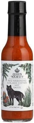 Queen Majesty Jalapeño, Tequila & Lime Hot Sauce, 5 oz - All Natural, Vegan, Kosher, Gluten Free, non GMO, No Sugar, Made in the USA, Award Winning QUEEN MAJESTY