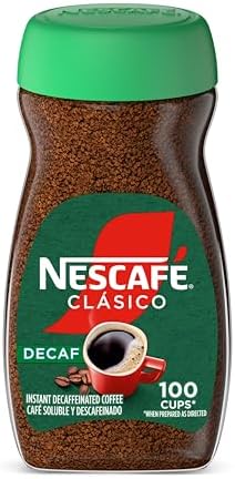 Кофе Nescafe Clasico Decaf, 100% натуральный, 99.7% безкофеиновый, 99 г Nescafé