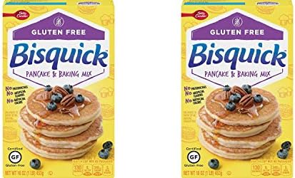 Betty Crocker Bisquick Baking Mix, Gluten Free Pancake and Waffle Mix, 16 oz Box (Pack of 1) Pack of 2 Betty Crocker