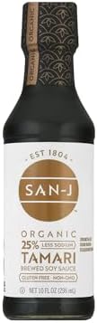 San J International, Sauce Tamari Gluten Free Reduced Sodium Organic, 10 Fl Oz San-J