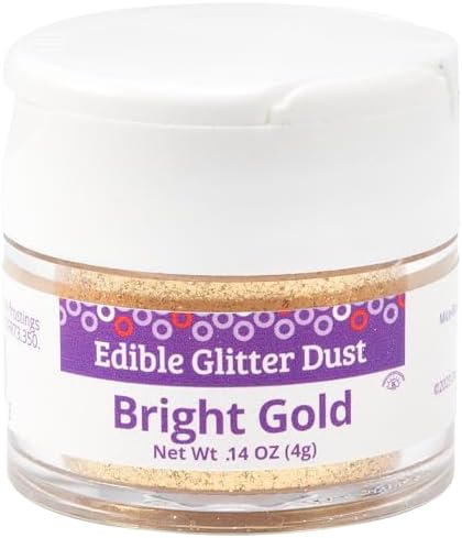 DecoPac Edible Glitter Dust | Black Shimmer | Edible Sparkle Powder For Cake Decorating, Cakes, Cupcakes, Cookies, and Donuts - 4g DecoPac