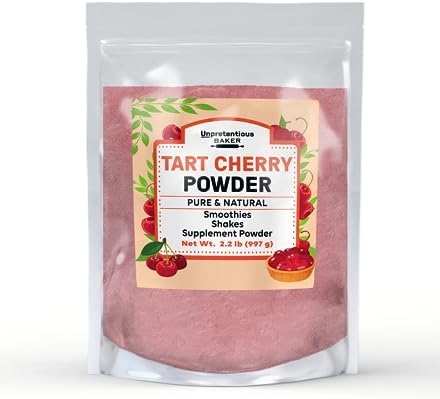 Unpretentious Tart Cherry Powder, 2.2 lb, Pure & Natural, No Fillers, Smoothies & Shakes Unpretentious