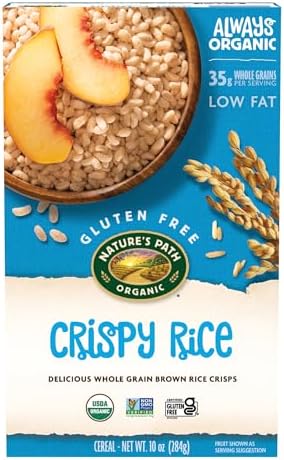 Nature's Path Organic Crispy Rice Cereal, 10 oz (Pack of 6), Gluten Free, Non-GMO Nature's Path