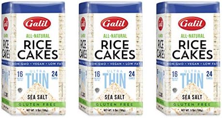 Galil Ultra-Thin Rice Cakes with Chia & Quinoa Pack of 3 | All-Natural, Non-GMO, Low Fat, Gluten-Free Rice Cakes 3.5oz. Galil