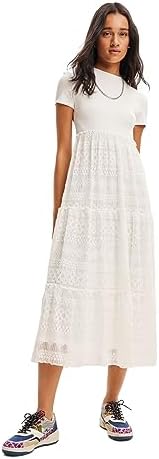 Desigual Women's Combination Tulle Midi Dress Desigual