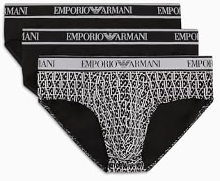 Emporio Armani Men's Stretch Cotton Core Logoband 3-Pack Brief Emporio Armani