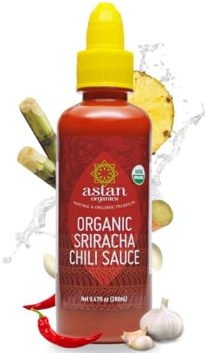 Asian Organics Sriracha Hot Chili Sauce - Thai Chili Sauce, USDA Organic, Non-GMO, Gluten-Free, No MSG - Authentic Siracha Sauce, 9.47oz/280mL Bottle ASIAN ORGANICS NATURAL & ORGANIC PRODUCTS