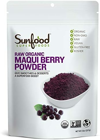 Sunfood Maqui Berry Powder, Organic 8 oz Sunfood Superfoods