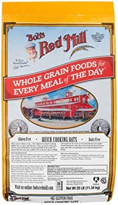 Bob's Red Mill Bulk Oats, Quick Rolled, Gluten Free, 25 Pound Bob's Red Mill