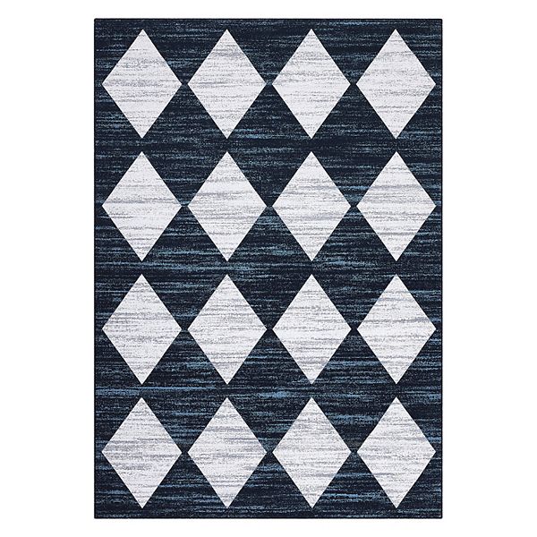 Glowsol Modern Geometric Trellis Area Rug Washable Soft Bedroom Living Room Carpet Mat GlowSol