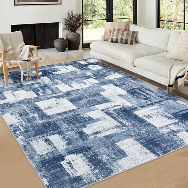 Glowsol Modern Abstract And Floral Washable Area Rug GlowSol