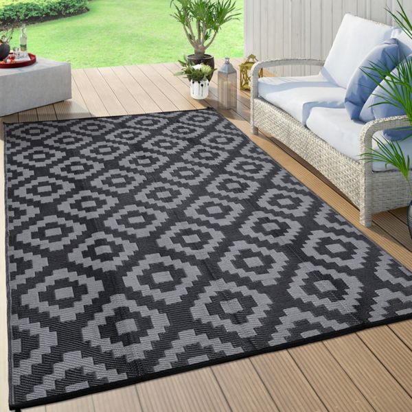 Glowsol Outdoor Modern Floral Plastic And Camping Rug GlowSol