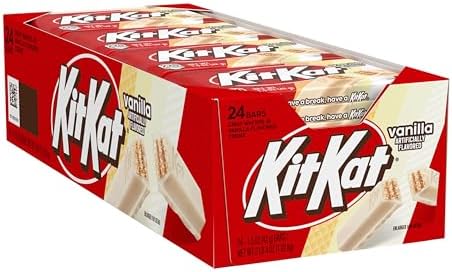 Вафельные плитки с ванильным ароматом, 1,5 унции (24 шт.), кошерные Kit Kat