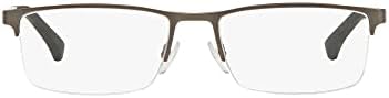 Emporio Armani Men's EA1041 Rectangular Sunglasses, Rubber Gunmetal/Demo Lens, 55 mm Emporio Armani