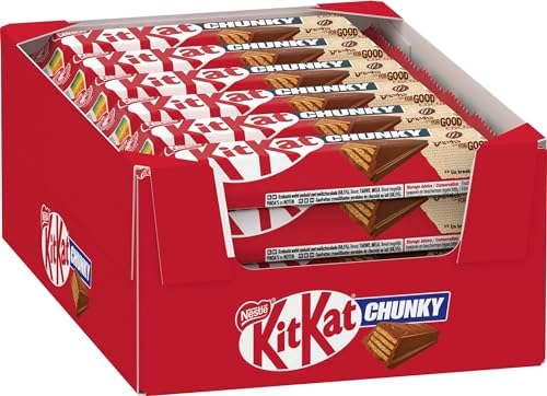 Шоколадные батончики KitKat Chunky из молочного шоколада, упаковка 24 штуки, 48 г каждый Kit Kat