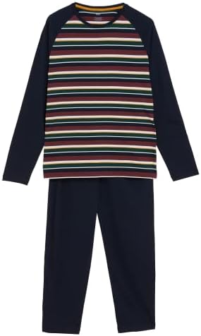 Marks & Spencer Men's Long Sleeve Stripe Pajama Set Marks & Spencer