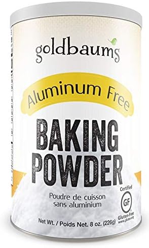 Goldbaums Baking Powder, Aluminum Free - Certified Gluten Free Baking Powder with Zero Cholesterol and Carbohydrates - Kosher Certified Bake Powder for Cooking - 8 Ounce (1 PACK) Goldbaums