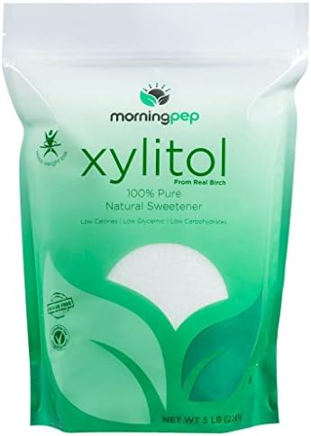 Morning Pep Sample Size Pure Birch Xylitol (Keto Diet Friendly) Sweetener with no Aftertaste 4 OZ (Not from Corn) Non GMO Kosher Gluten Free Product of USA. 4 Onces Morning Pep