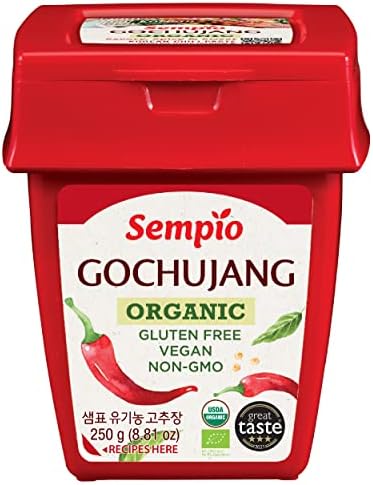 SEMPIO Gluten-Free Gochujang (8.8 oz / 250g) - Korean Red Chili Pepper Paste, Spicy, Sweet and Savory Sauce, Traditional Fermented Condiment for Tteokbokki, Bibimbap, Dips and Marinades Sempio