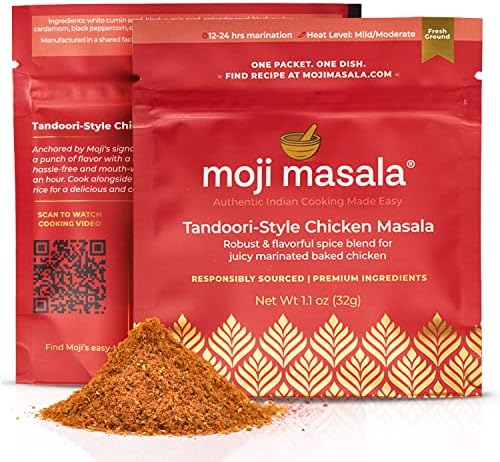 Набор индийских специй Moji Masala – комплект для приготовления аутентичных блюд, 3 вида: курица тандури, картофельное карри, цветная капуста масала Moji Masala