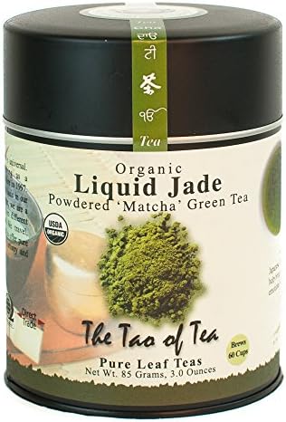 Органический зеленый чай Матча Liquid Jade в порошке, 85 г, для чайной церемонии, насыщенный вкус The Tao of Tea