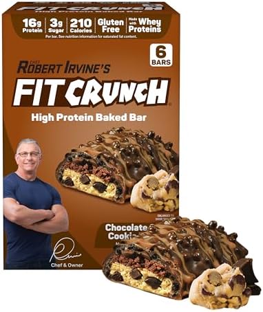 Протеиновые батончики FITCRUNCH, с 16 г белка, 3 г сахара, без глютена, 6 слоев Fit Crunch