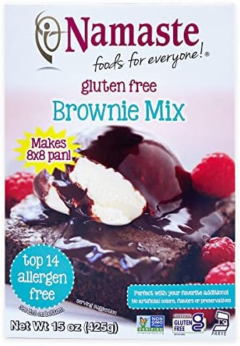 Безглютеновая смесь для шоколадных брауни, 425 г, упаковка 6 шт., кошерная, без аллергенов Namaste Foods