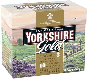 Чай черный Yorkshire Gold, 40 пакетиков, крепкий английский завтрак, 3,1 г каждый Yorkshire Tea