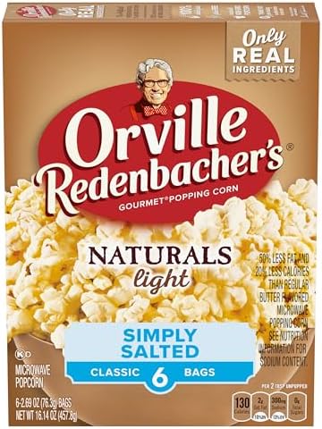 Попкорн с маслом, 6 упаковок по 93,3 г, 0 г трансжиров, 100% цельнозерновой Orville Redenbacher's