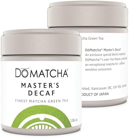 Порошок матча Master's Decaf, 30 г, без кофеина, высшего качества, аутентичный японский зелёный чай DoMatcha