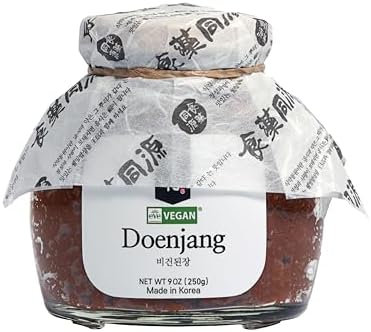 Wangshin Premium Vegan Doenjang (9oz) - Gluten free, Additives & Preservatives free,Vegan certified. Authentic Traditional Korean Soy Bean Paste. WangShin