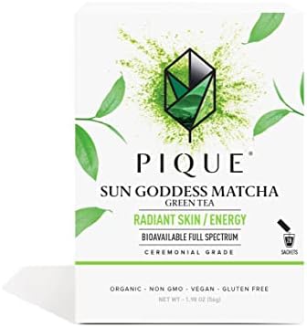 Органический матчa Pique Sun Goddess, 71 г, без глютена, поддерживает сияние кожи, спокойную энергию PIQUE