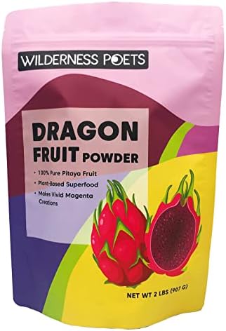 Wilderness Poets Freeze Dried Dragon Fruit Powder - Pink Pitahaya (32 Ounce) Wilderness Poets