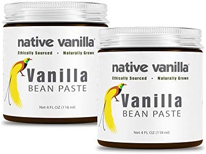 Vanilla Bean Paste - Native Vanilla - All Natural Pure Vanilla Bean Paste - Made with Organic Agave Syrup - For Cooking, Baking & Desserts - 100% Vegan & Kosher - Non-GMO & Gluten-Free - 4 oz Native Vanilla