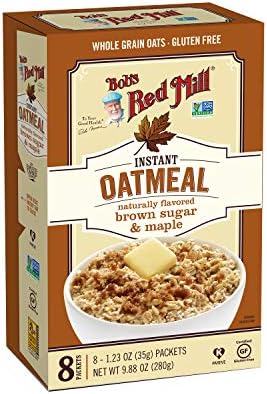 Bob's Red Mill Instant Oatmeal Packets, Apple Pieces & Cinnamon, 8 Packets Total (1 Box/8 Packets per Box), Non-GMO, Gluten Free, 100% Whole Grain Bob's Red Mill