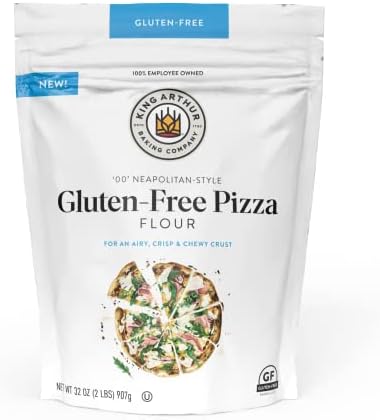 King Arthur Gluten Free Pizza Flour: Crispy Neapolitan-Style Crust - 32 oz Box, Perfect for GF Baking, Celiac-Friendly, 00 Pizza Dough Mix King Arthur