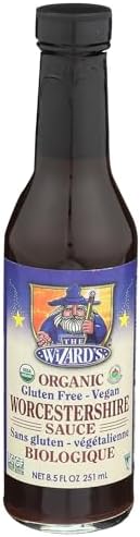 The Wizard's Sauce Organic Gluten Free & Vegan Worcestershire Sauce – Fish Sauce, Organic Spices & Seasonings, Plant Based, Vegan, Gluten Free, Non-GMO Project Verified, USDA Organic – 8.5 Oz Edward & Sons