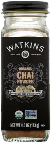 Watkins Gourmet Organic Spice Jar, Chai Powder, Non-GMO, Kosher, 4.0 oz. Bottle, 1-Pack Watkins