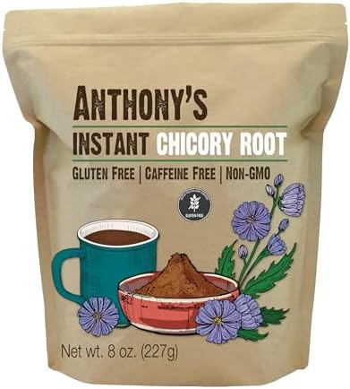 Anthony's Instant Chicory Root, 8 oz, Gluten Free, Caffeine Free, Non GMO, Coffee Alternative Anthony's