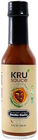 KRU Classic Sauce (5 fl oz), Plant Based, Gluten Free, Vegan Friendly, Smokey Garlic Flavor Kru Food