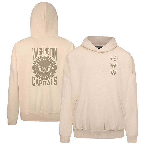 Men's Levelwear Cream Washington Capitals Contact Stamp Pullover Hoodie LevelWear