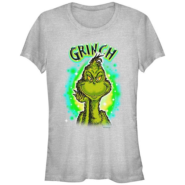 Футболка с короткими рукавами Dr. Seuss Grinch с аэрографическим эффектом из хлопка и полиэстера Grinch