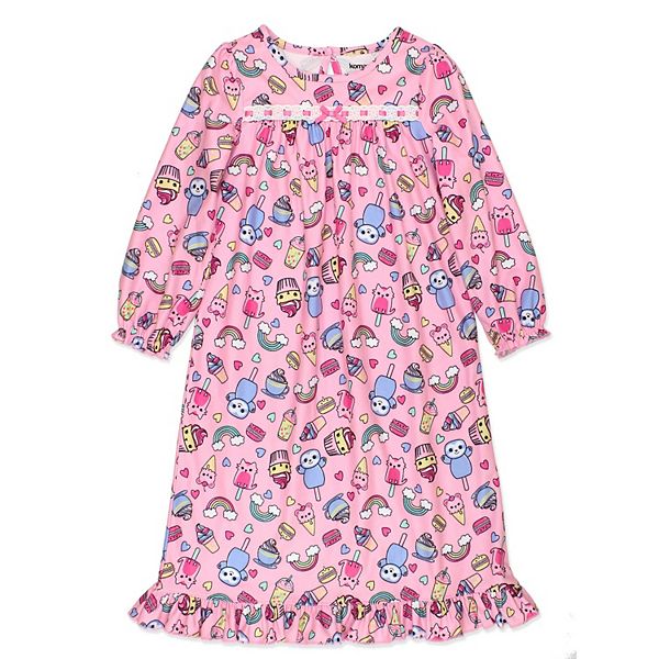 Komar Kids Ice Cream Animals Sweets Girl's Granny Gown Nightgown Pajamas Komar Kids