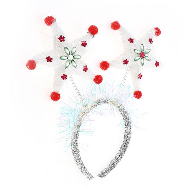 Starfishes Shape Headband for Christmas 4.72" Diameter White 1 Pcs Unique Bargains