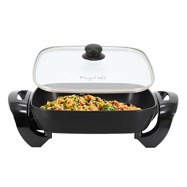 MegaChef 11.81 In. Square Nonstick Electric Countertop Skillet MegaChef