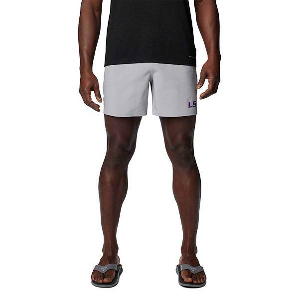 Men's Columbia Gray LSU Tigers PFG Terminal Roamer�� Omni-Shade�� Stretch Shorts Columbia